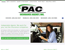 Tablet Screenshot of pacinsuranceagency.com